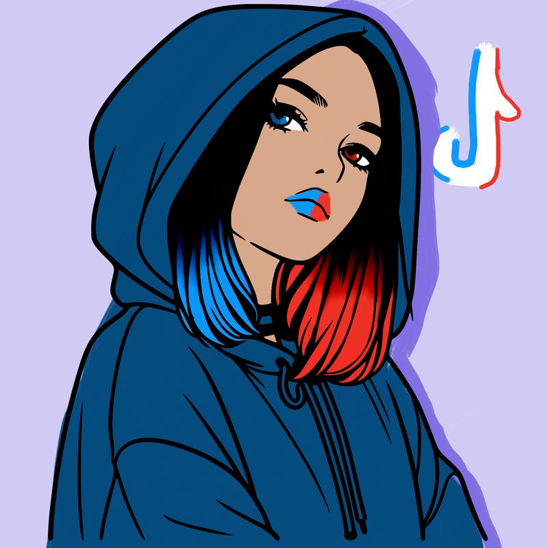 a realistic girl in a hoodie