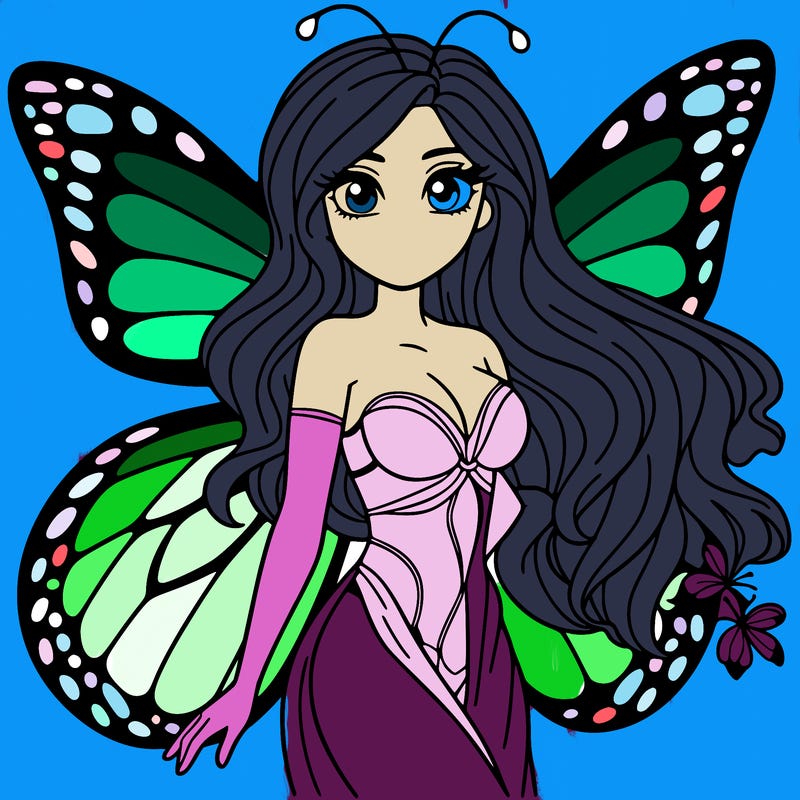 butterfly woman