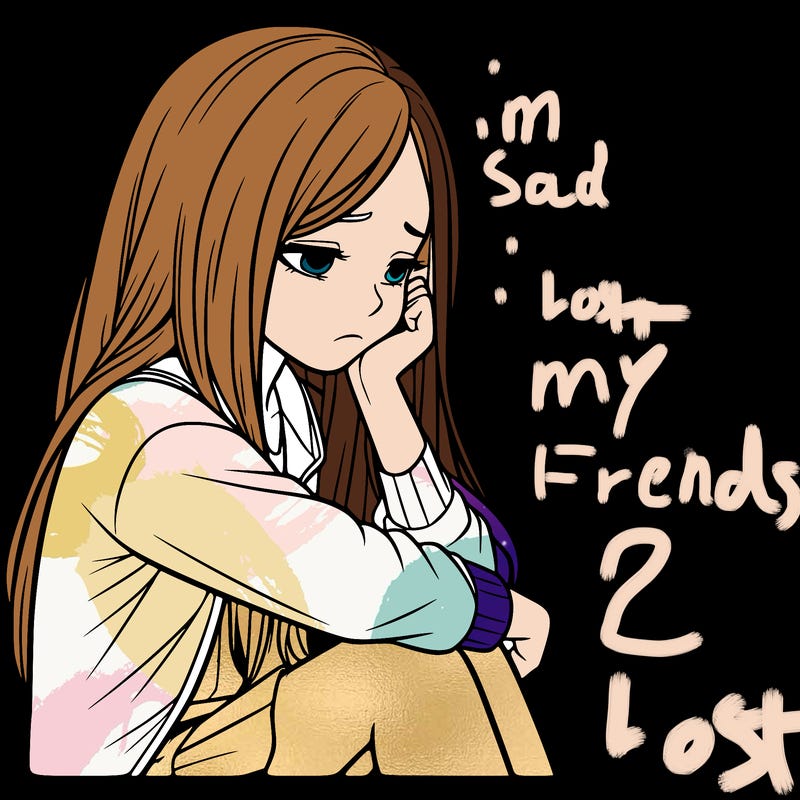 a realistic girl with depression