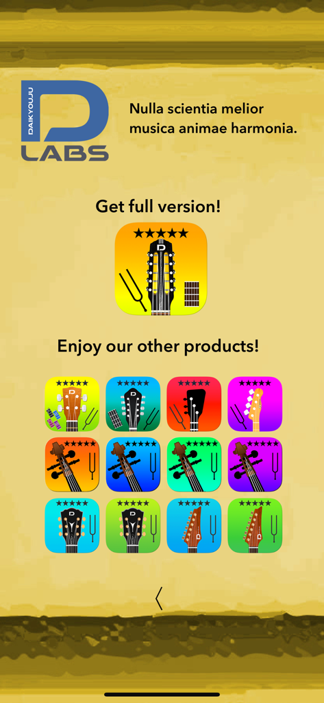 Charango Tuner Basic - Display of various musical instrument tuner apps from Daikyouju Labs