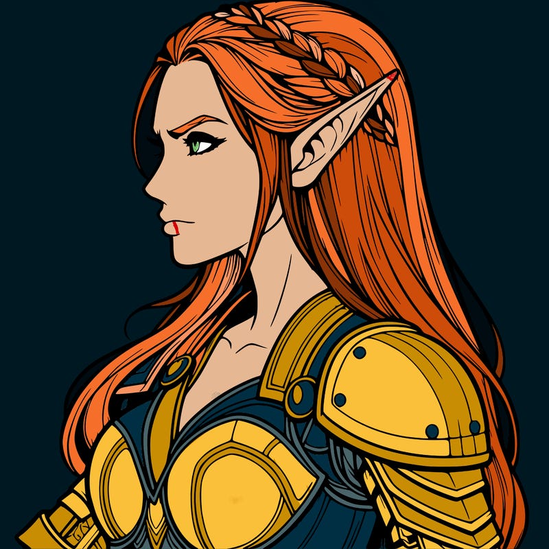 realistic warrior elf queen