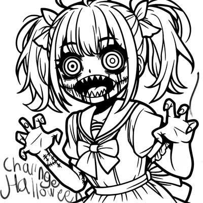 scary anime girl