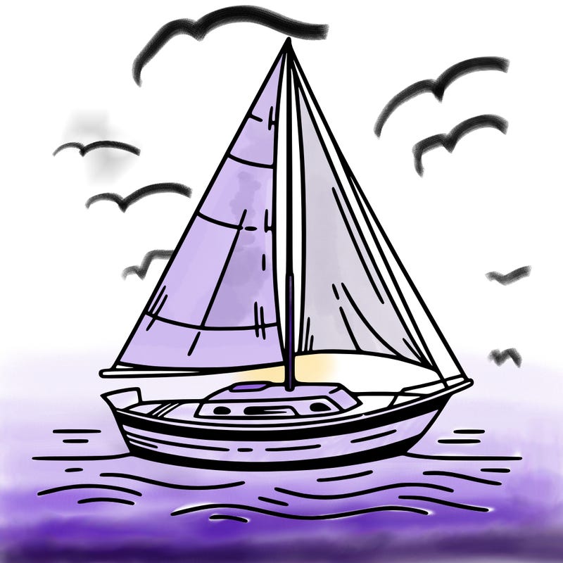 sailboat minimalist style