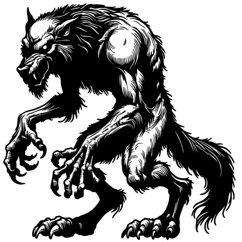 realistic scary werewolf