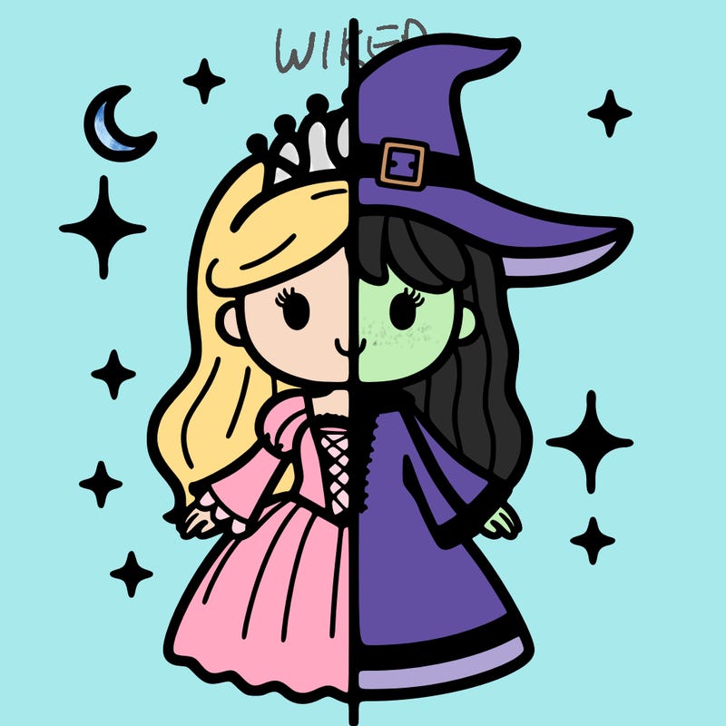 split princess and witch