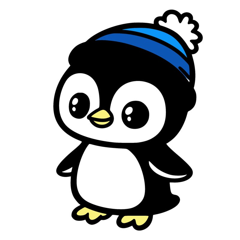 penguin with a red hat