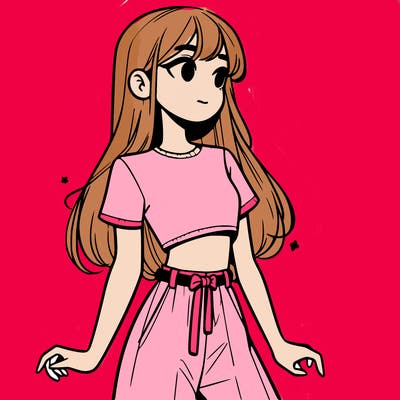 girl in a cute crop top