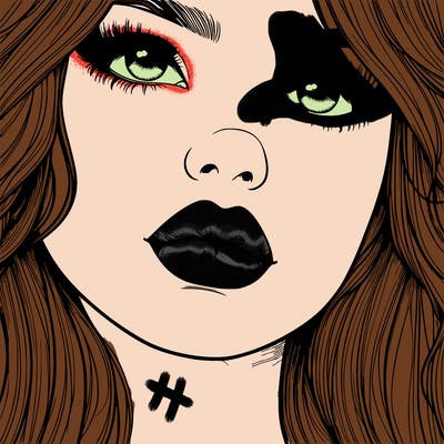 really realistic girl with lips