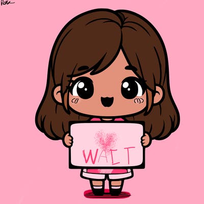 girl holding a poster