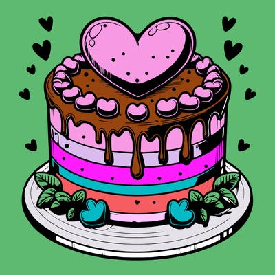 realistic heart cake