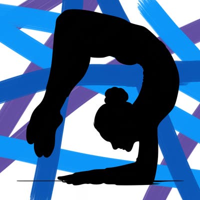 realistic girl doing gymnastics