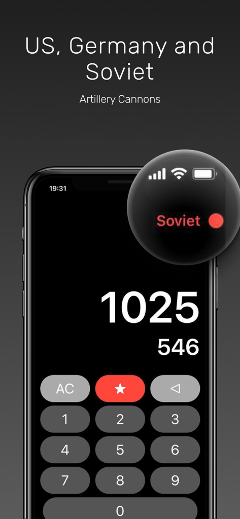 HLL Artillery Calculator - Screenshot of the HLL Artillery Calculator showing calculation interface for Soviet artillery cannons