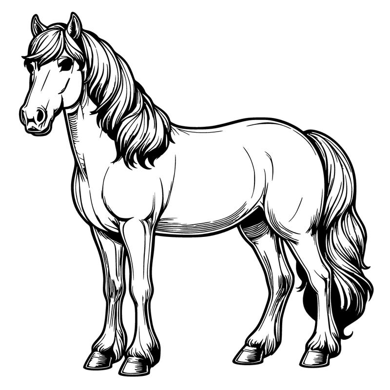 realistic horse