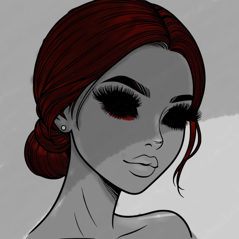 realistic girl with lashes