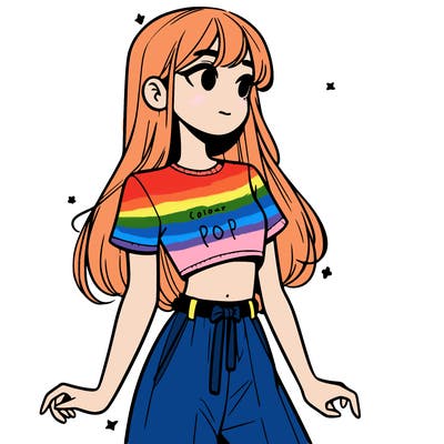 girl in a cute crop top