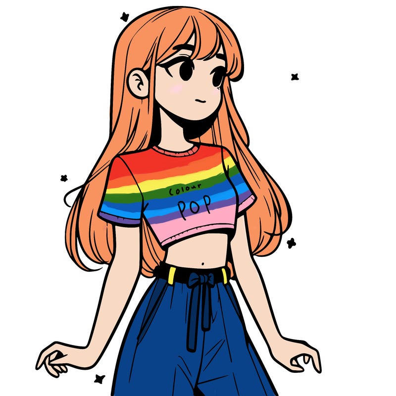 girl in a cute crop top