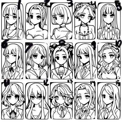 girls that look diffrent anime