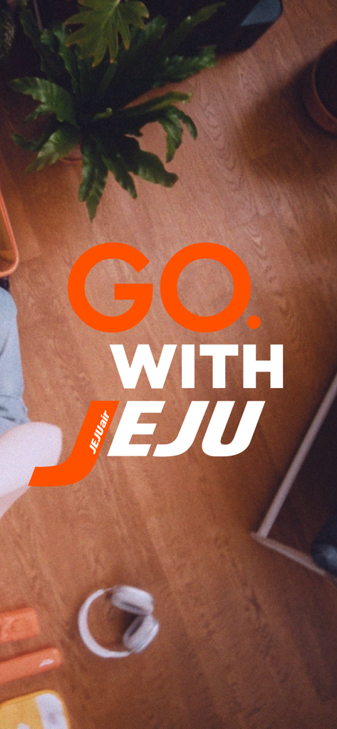Jeju air - Jeju Air App Splashscreen mit dem Slogan Go With Jeju