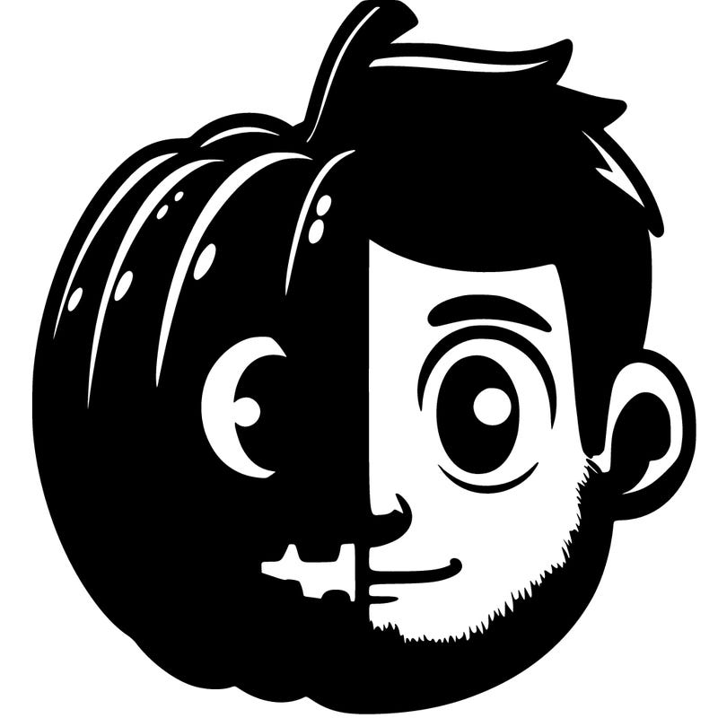 half pumpkin half human split