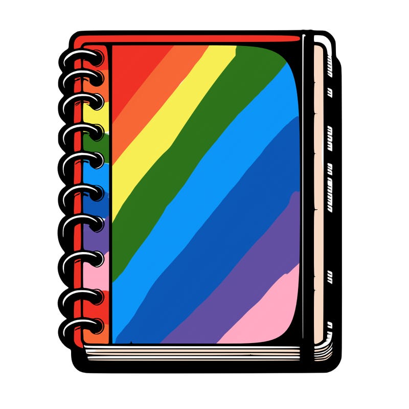 blank, realistic notebook