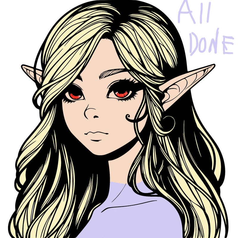 elf girl realistic dark fantasy