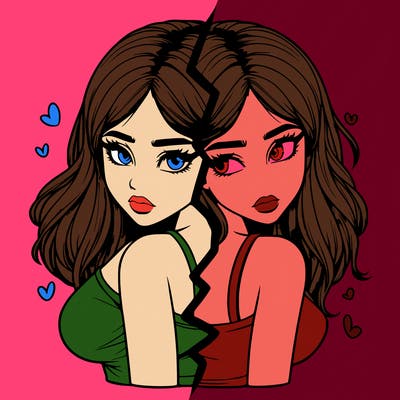 realistic girl split