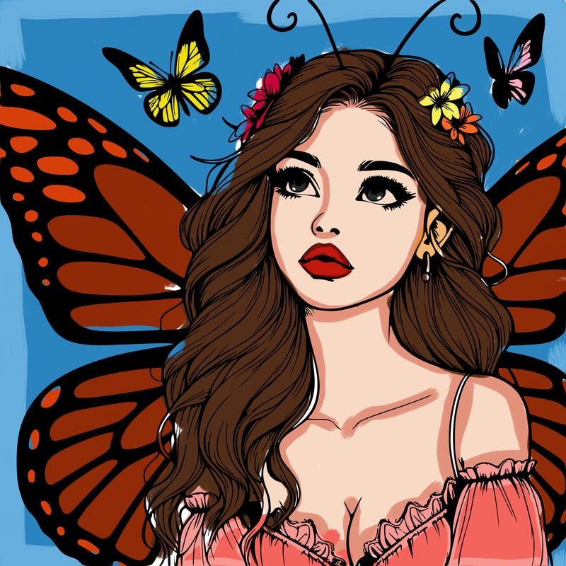 butterfly fairy realistic girl