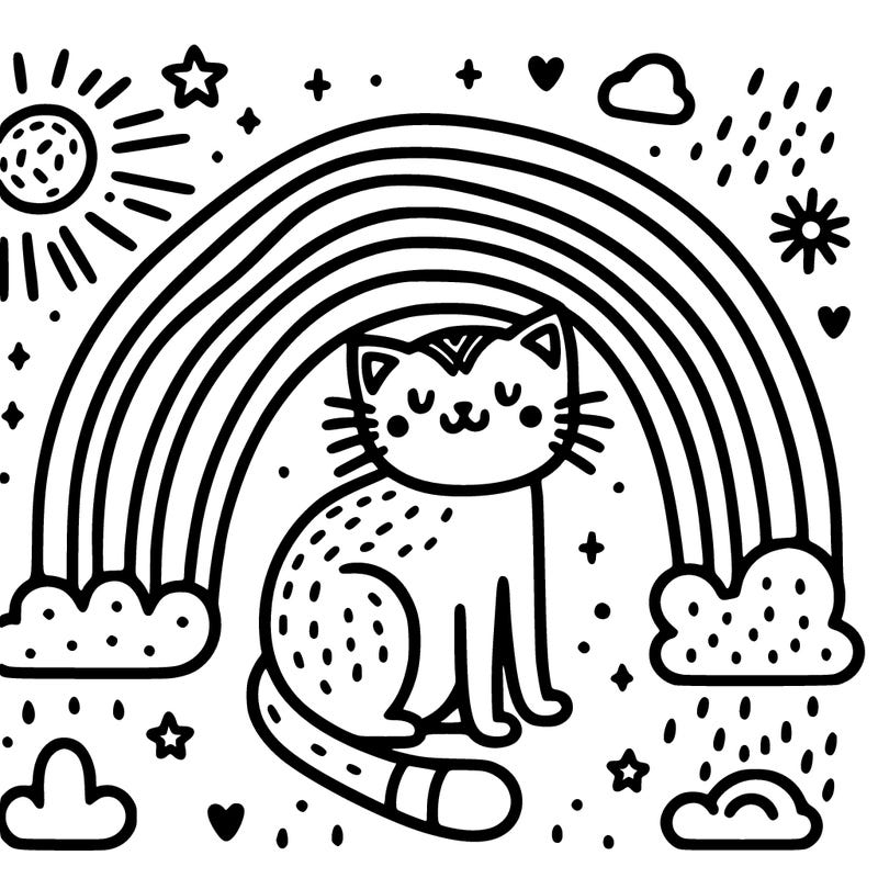 cat rainbow