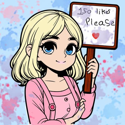 realistic girl holding sign