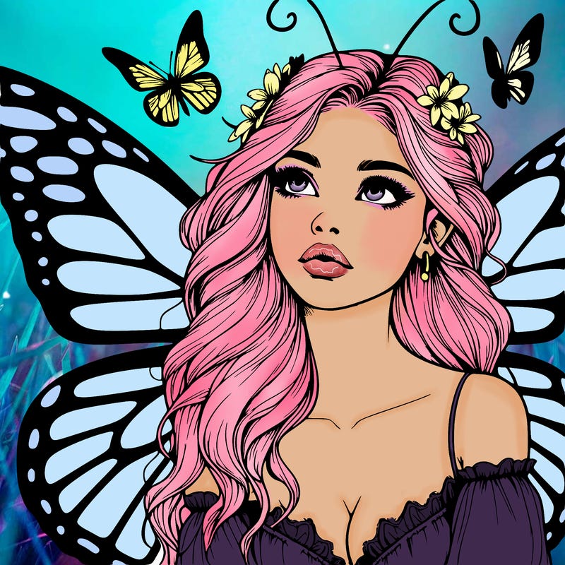 butterfly fairy realistic girl