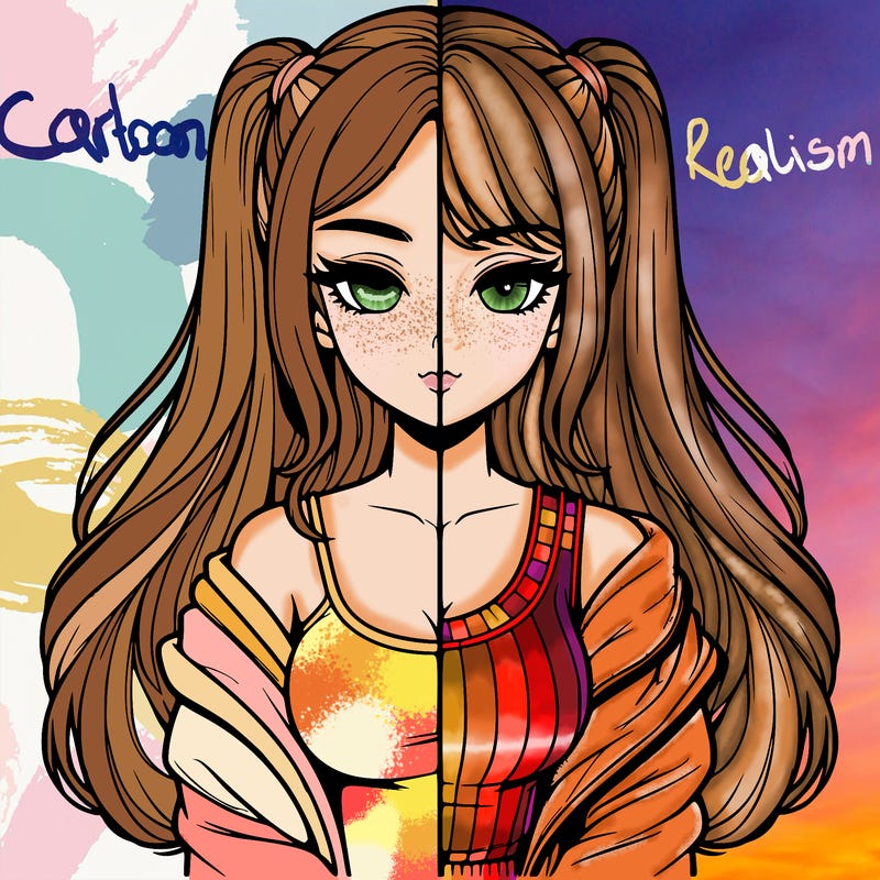 realistic girl split