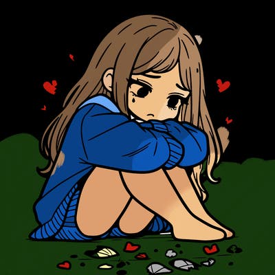 a girl after a breakup