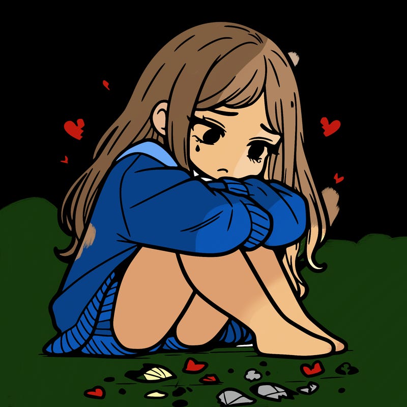 a girl after a breakup