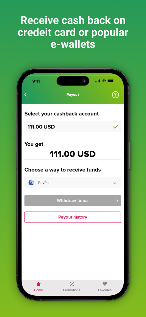Smarty.Sale - Cash Back - Smarty Sale app payout interface showing cash back withdrawal options to PayPal