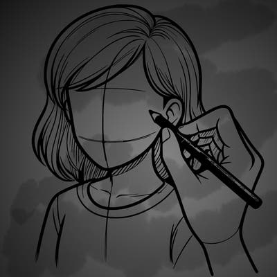 drawing a realistic person