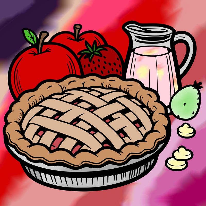 a pie of food