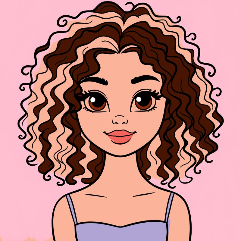 woman with curly hair