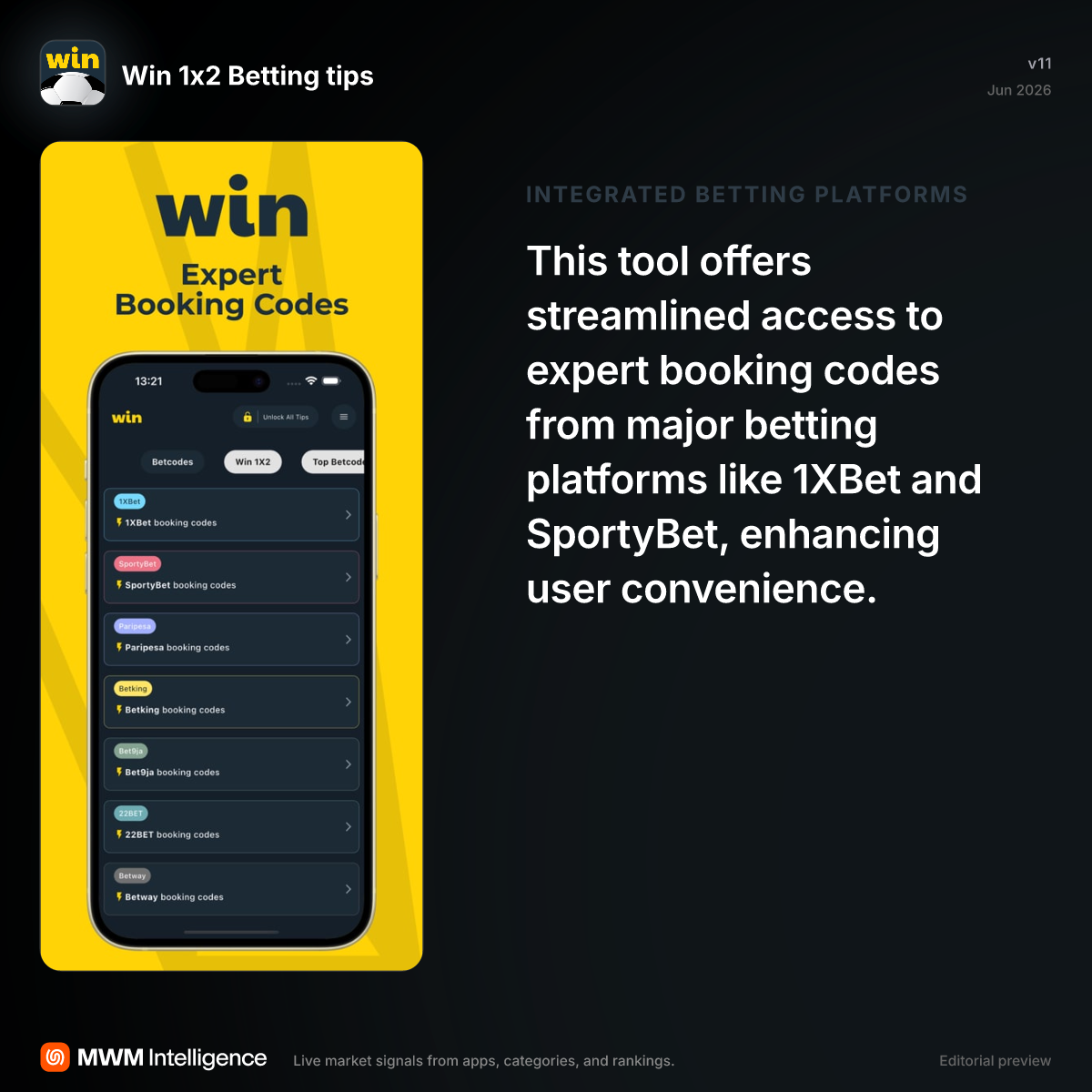 Win 1x2 Betting tips - Sports App | MWM