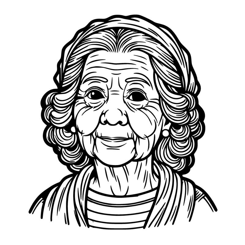 old lady realistic