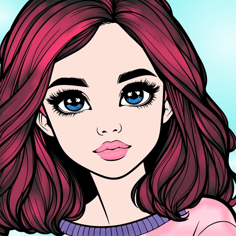 realistic girl whith cute eyes