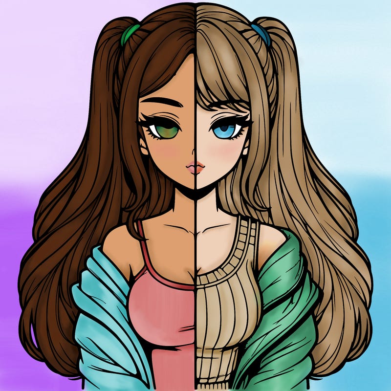 realistic girl split