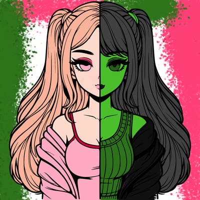 realistic girl split