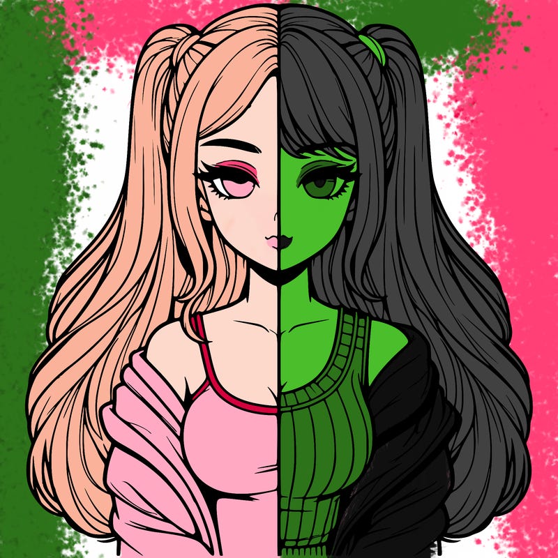 realistic girl split