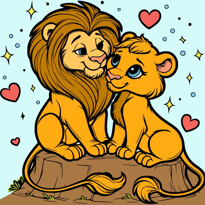 lion and lioness inlove