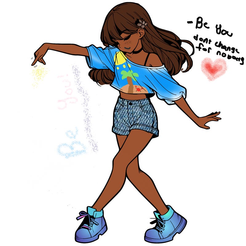 realistic girl danceing