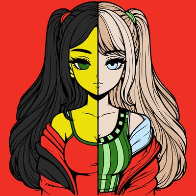 realistic girl split