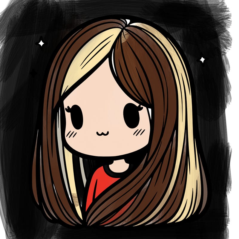 straight hair cartoon