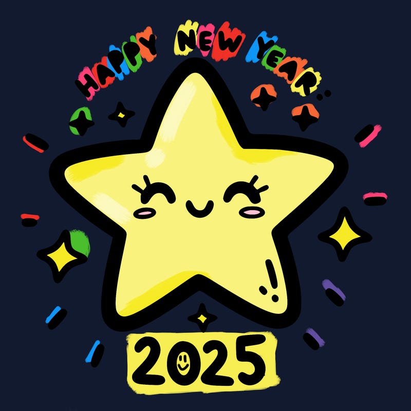 happy new year 2025 star wish