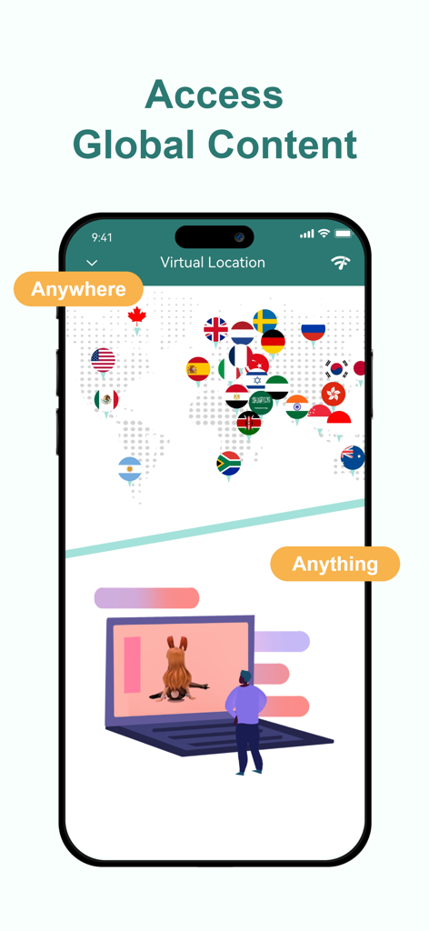 PlatoVPN: Super VPN Fast Proxy - PlatoVPN app interface showing global server locations for accessing restricted content