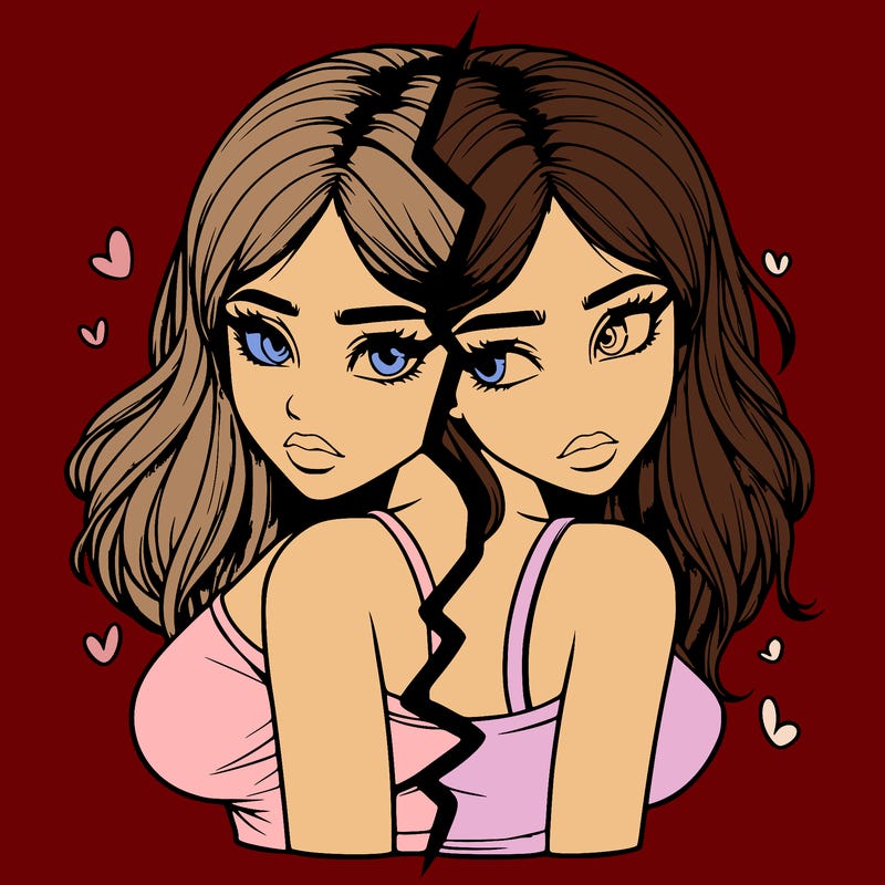 realistic girl split